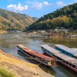 Slowboats+Moored+At+Pakbeng